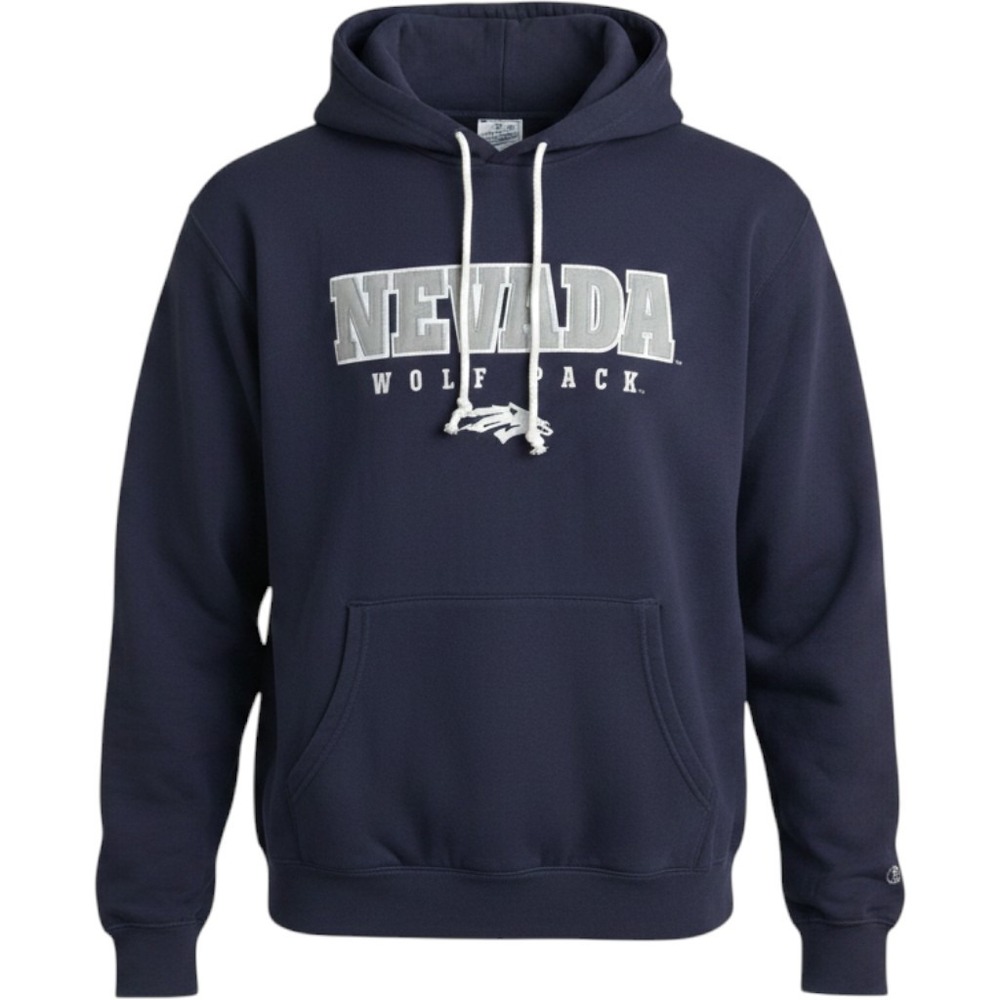 NEW Champion Nevada Wolf Pack UNR Hoodie Mens 2XL Navy Blue Pullover Sweatshirt